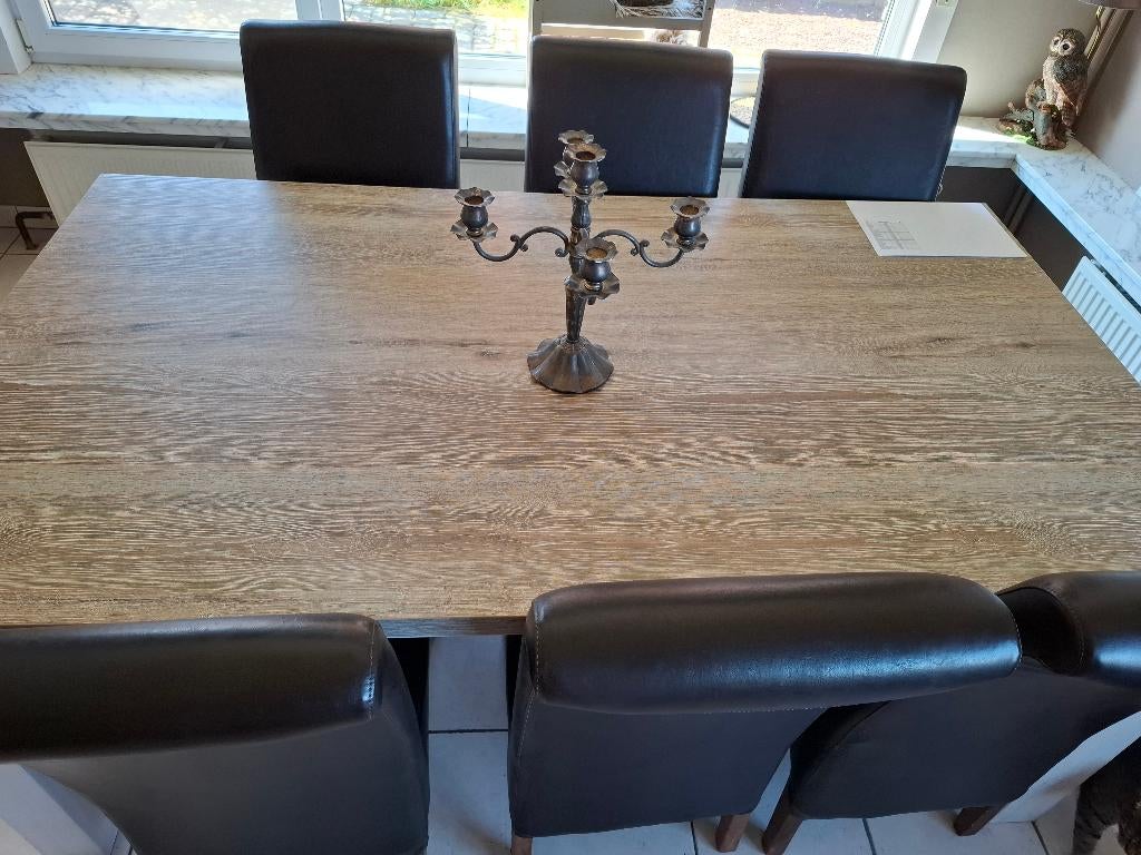 Eetkamerstoelen (6), Ophalen, Gebruikt, Bruin, Landelijk