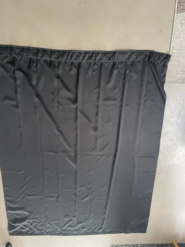 Gordijnen met haken, Huis en Inrichting, Ophalen, Zo goed als nieuw, Zwart