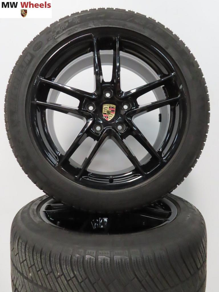 Originele Porsche 19 inch velgen Panamera winterbanden zwart, Auto-onderdelen, Banden en Velgen, 19 inch, Gebruikt, 255 mm, -