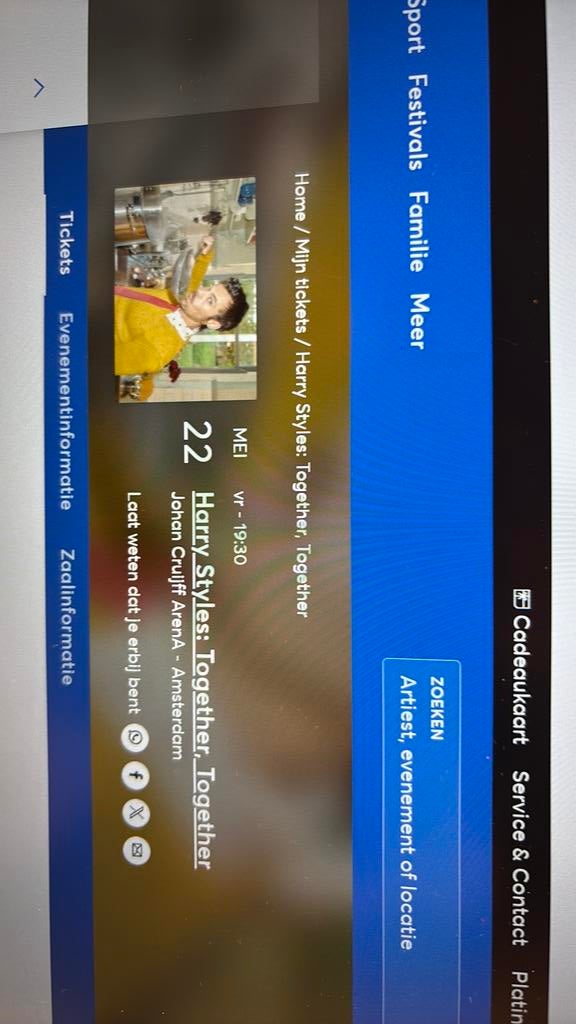 1 harry styles tickets 22 mei, Tickets & Billets, Concerts | Autre, Une personne, Mai