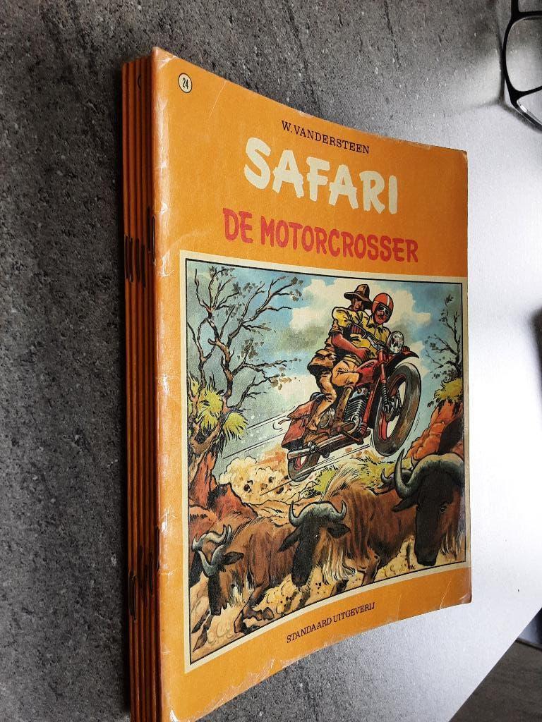 Lot strips safari, eerste druk, 6 stuks zie beschrijving, Livres, BD, Plusieurs BD, Enlèvement ou Envoi, Comme neuf, Willy Vandersteen