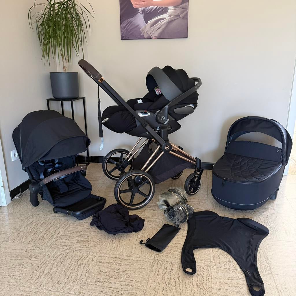 Cybex Priam Rose Gold – Complete set, Kinderen en Baby's, Kinderwagens en Combinaties, Zo goed als nieuw, Kinderwagen, Ophalen
