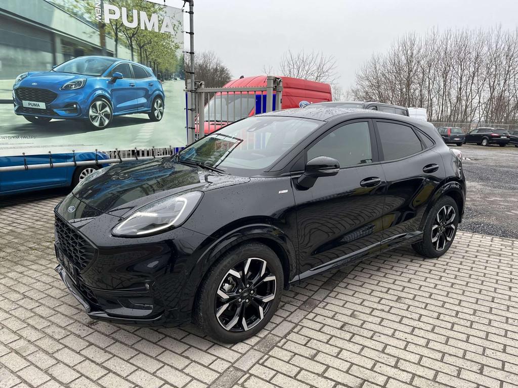 Ford Puma Ecoboost mHEV ST-Line X AUT/ 16000 KM! DRIVER ASSI, Automaat, Leder en Stof, Zwart, 5 zetels