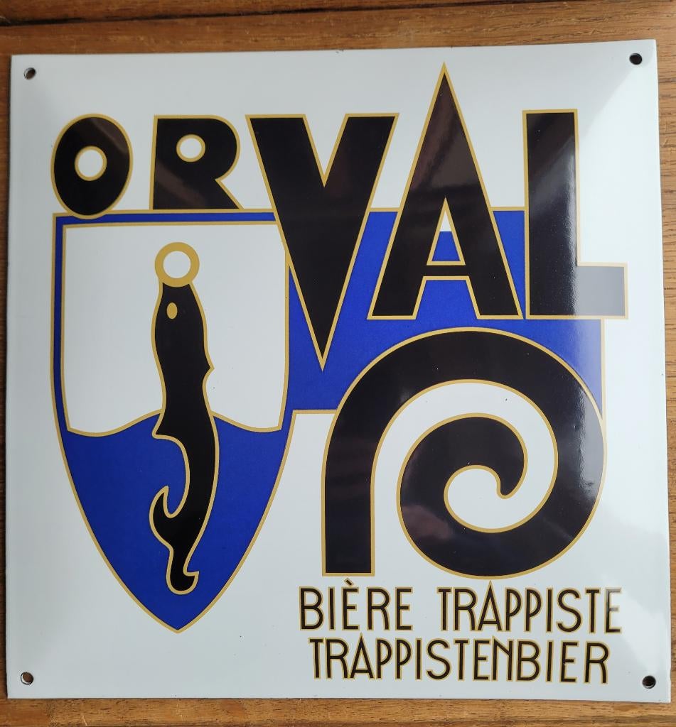 Magnifique plaque émaillée ORVAL 30x30, Enlèvement ou Envoi