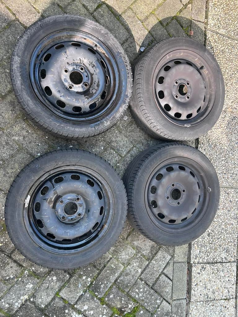 195 50 15 band+stalenvelg, Auto-onderdelen, Ophalen, Gebruikt, 15 inch, Banden en Velgen