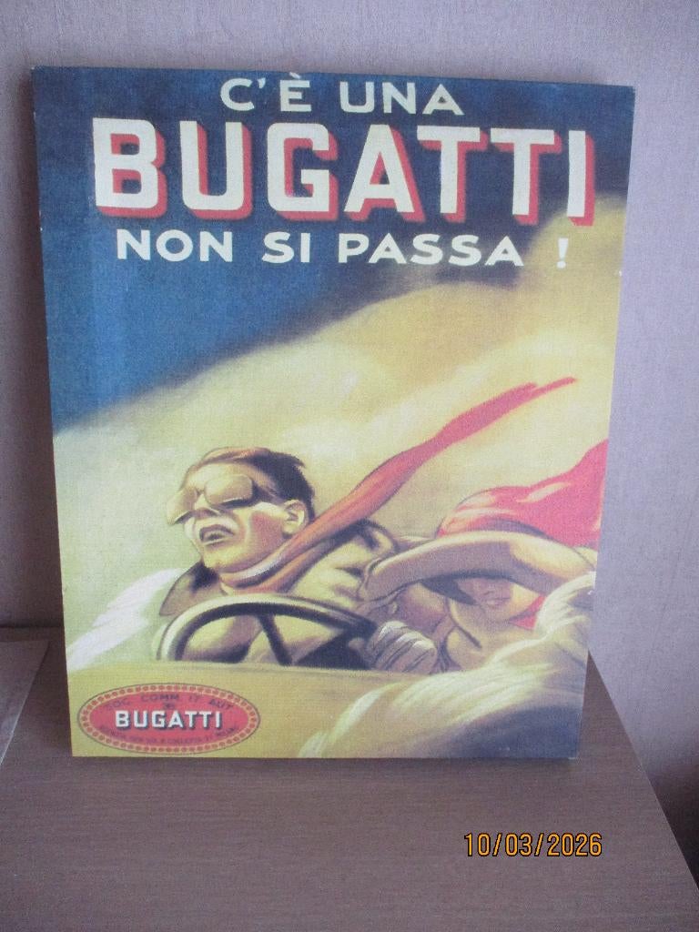 Bugatti reclame op doek, Ophalen of Verzenden, Gebruikt, Auto's