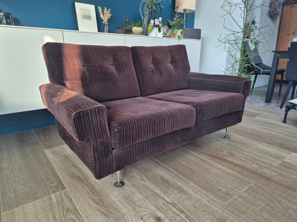 Vintage zetel 2 personen, 75 à 100 cm, Enlèvement, Utilisé, Deux personnes