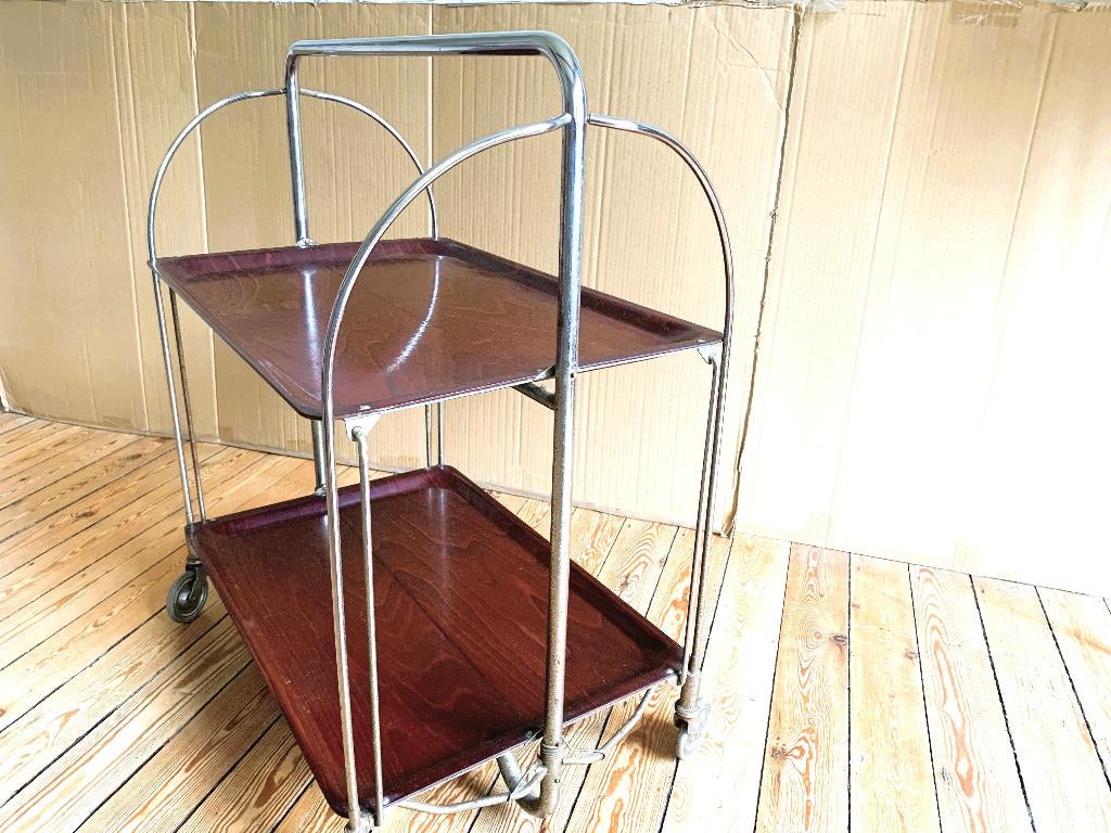 Vintage trolley/servicewagen, Gebruikt, 50 tot 100 cm, Vintage années 60, Ophalen of Verzenden