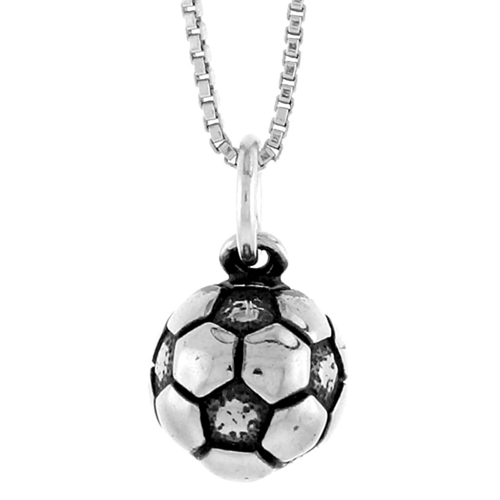 Pendentif en argent en forme de ballon de football (creux à, Enlèvement ou Envoi, Neuf, Argent, Argent