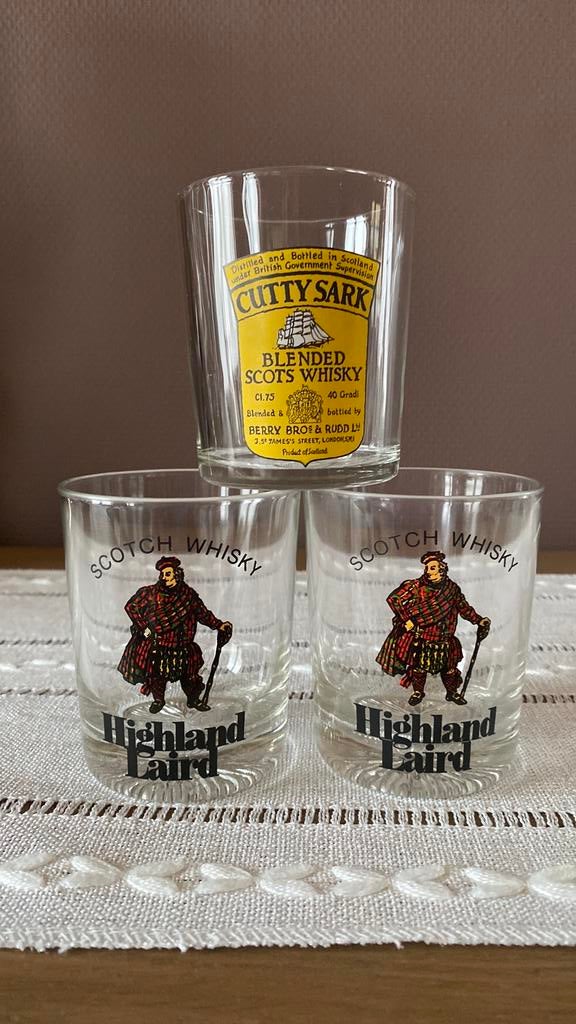 Drie whisky glazen Highland Laird en Cutty Sark, Collections, Enlèvement ou Envoi, Neuf