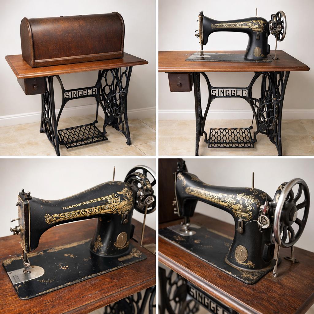 Machine à coudre Singerb ancienne, Enlèvement