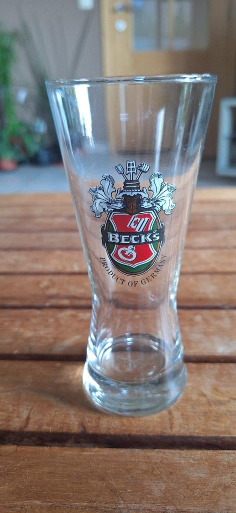 Glas Beck’s klein formaat (18 cl)., Verzamelen, Glas en Drinkglazen, Zo goed als nieuw, Bierglas, Ophalen of Verzenden