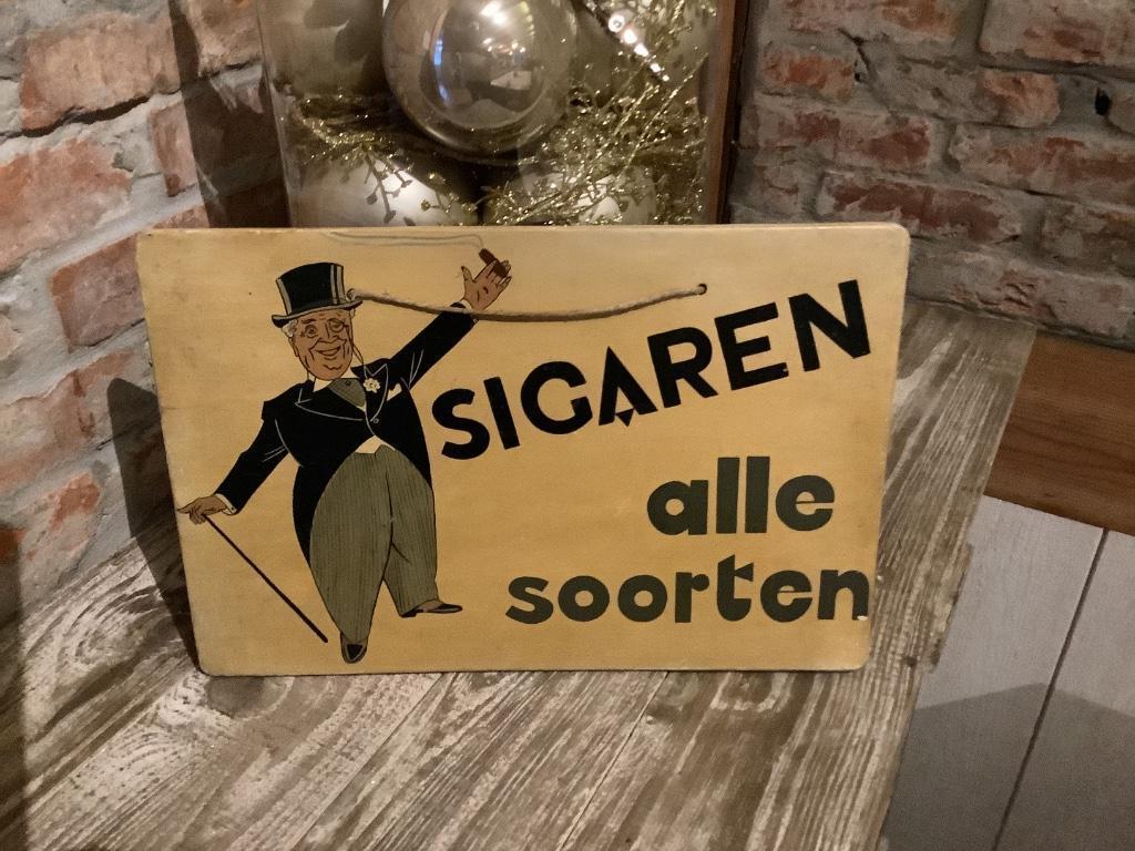 Bruine Café bordjes ! Stokoud ! ( handgeschilderd), Ophalen