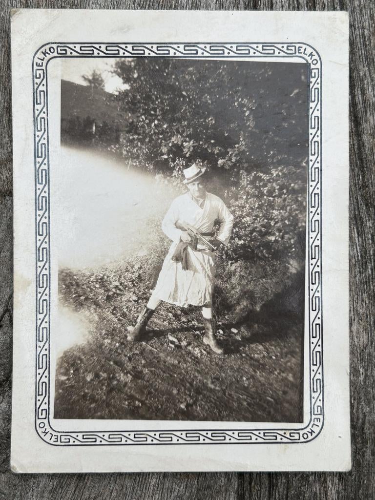 Photo originale d'un GI US WW2 avec Thompson à Waimes BE '44, Collections, Objets militaires | Seconde Guerre mondiale, Enlèvement ou Envoi