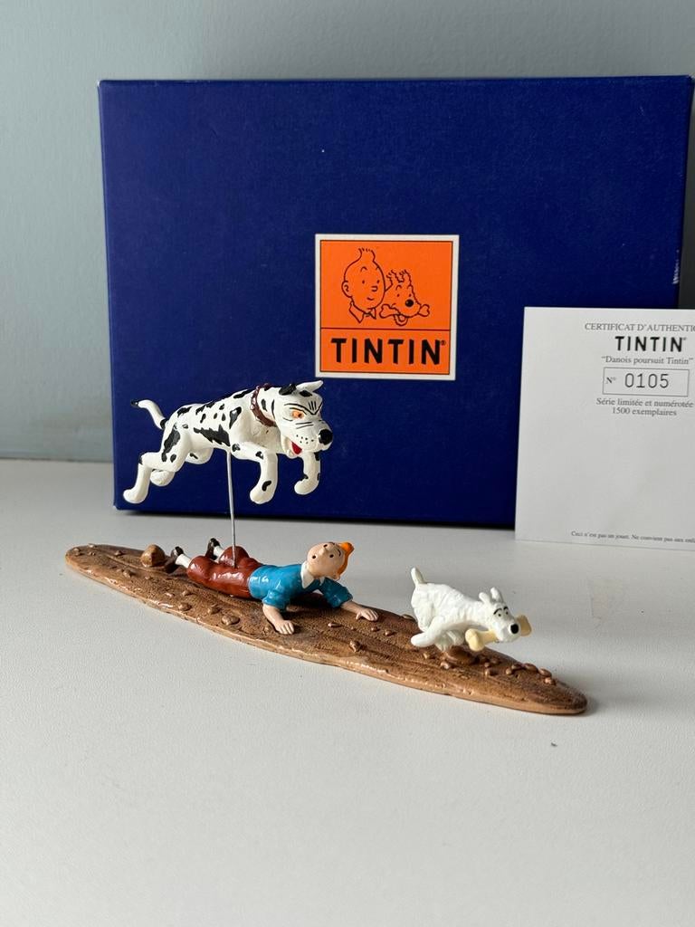 Danois poursuit Tintin - moulinsart - pixi, Enlèvement ou Envoi, Tintin