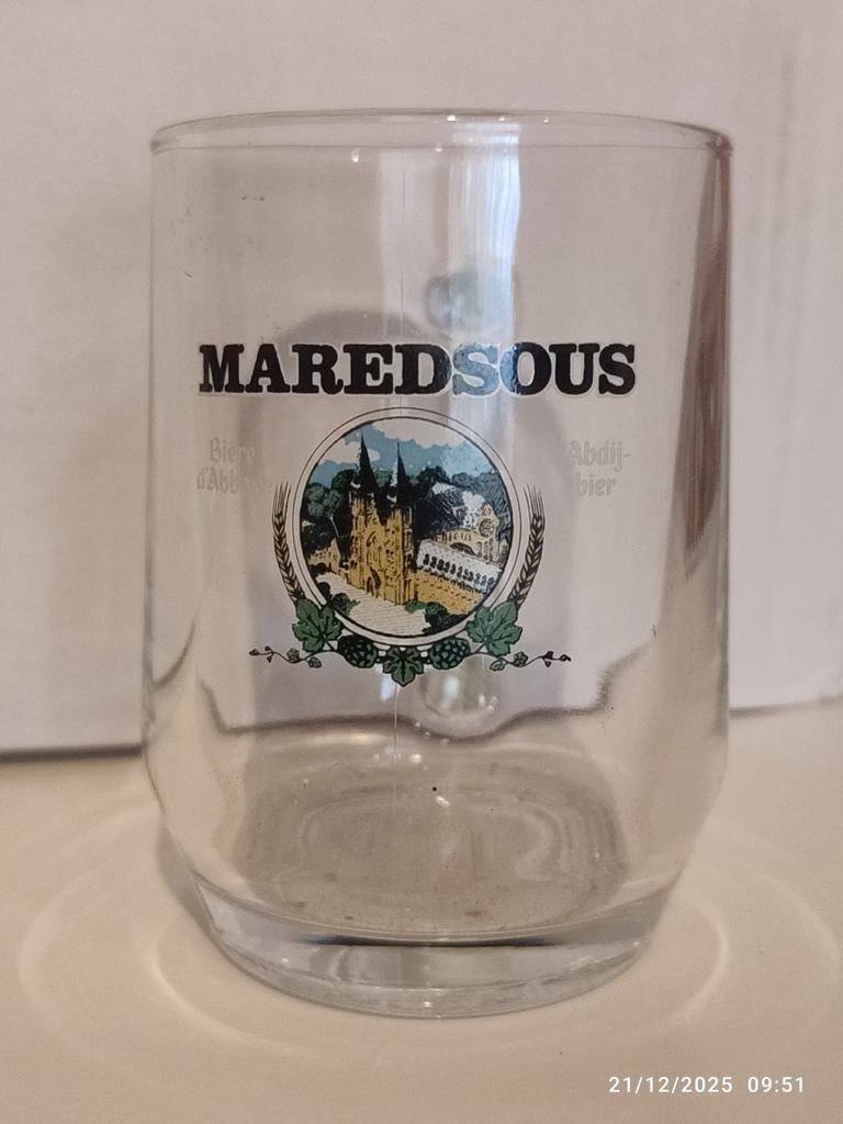 Petite chope en verre Abbaye de MAREDSOUS ., Collections, Marques de bière, Enlèvement ou Envoi, Neuf, Verre ou Verres, Autres marques