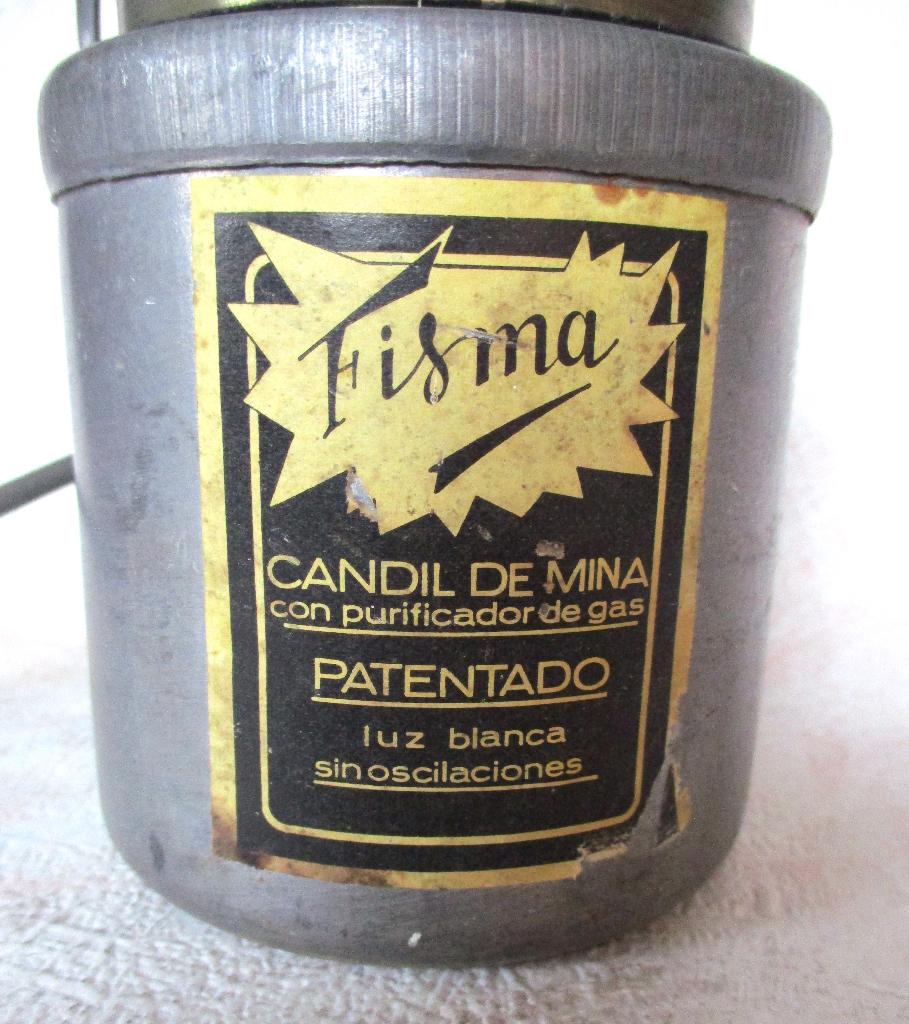 Lampe de mineur FISMA Espagne acétylène carbure charbonnage, Antiquités & Art, Envoi