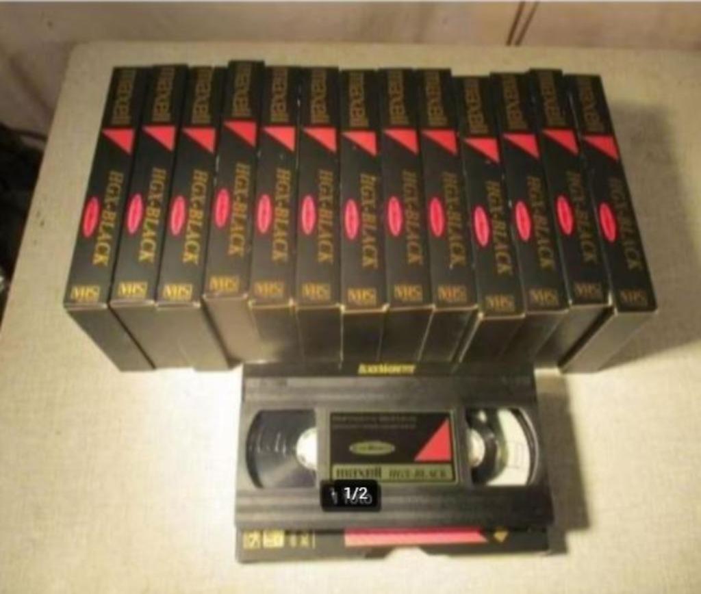 14 cassettes vidéo VHS de haute qualité - Maxell HGX Black, TV, Hi-fi & Vidéo, Enlèvement ou Envoi, Comme neuf, Cassette vidéo