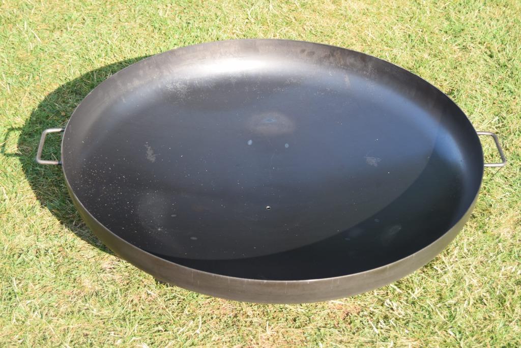 Vuurpot, bbq, ronde metalen bak met een diameter van 80 cm, Tuin en Terras, Ophalen, Nieuw, Vloer
