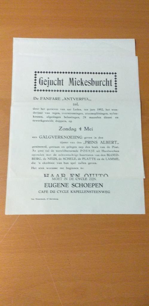 oud (humoristisch) inkom-ticket voor een toneel, Ophalen of Verzenden