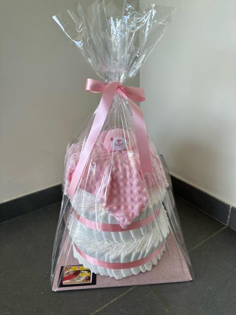 Luiertaart pampertaart met 3 lagen, Kinderen en Baby's, Kraamcadeaus en Geboorteborden, Ophalen, Nieuw, Kraamcadeau