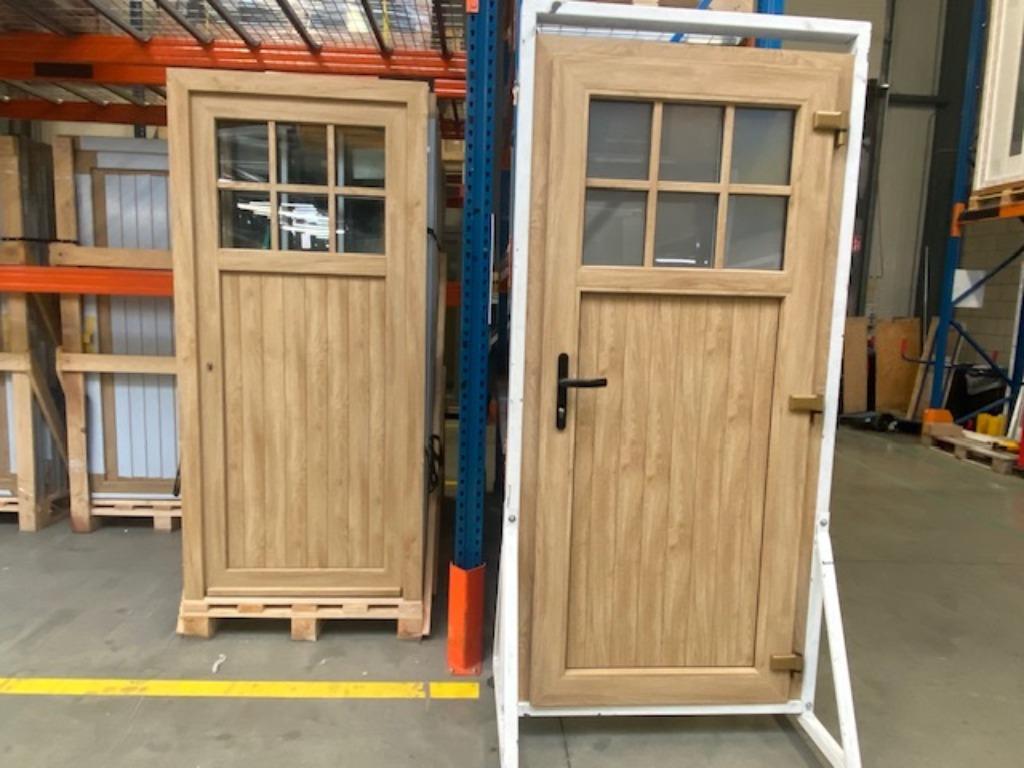 pvc deur, pvc raam, pvc schuifraam, raam, Woodec, Turner oak, Doe-het-zelf en Bouw, Glas, Ophalen of Verzenden, Buitendeur, Schuifdeur