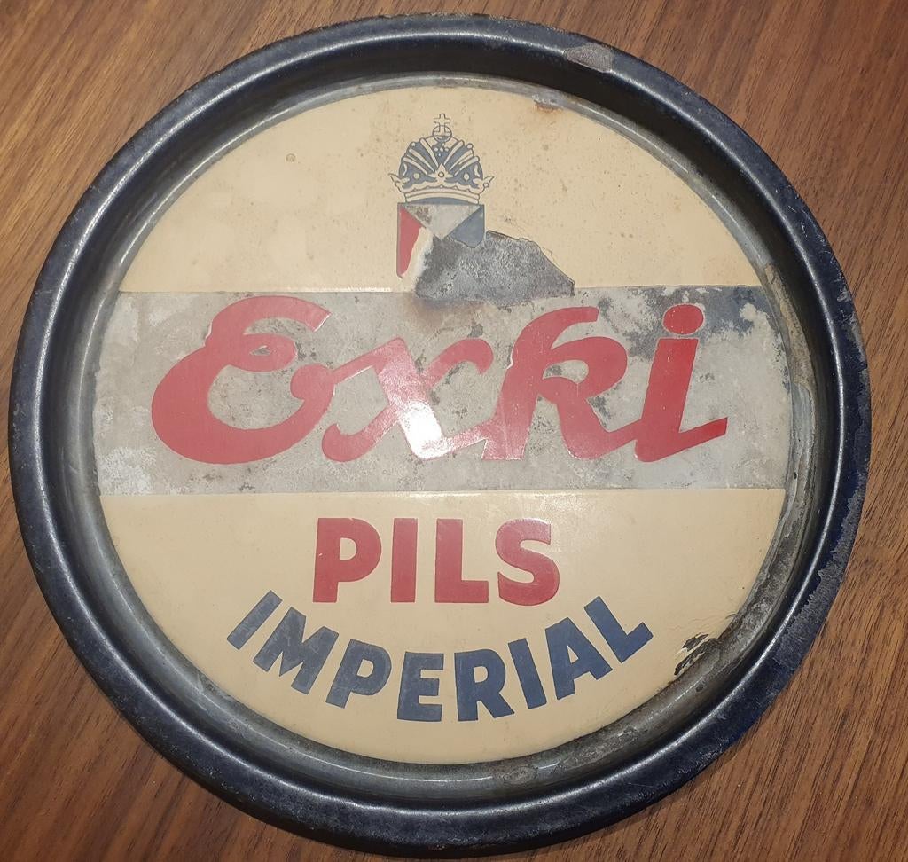 Assiette en émail - Exki Pils Imperial -, Collections, Enlèvement ou Envoi, Utilisé, Ustensile
