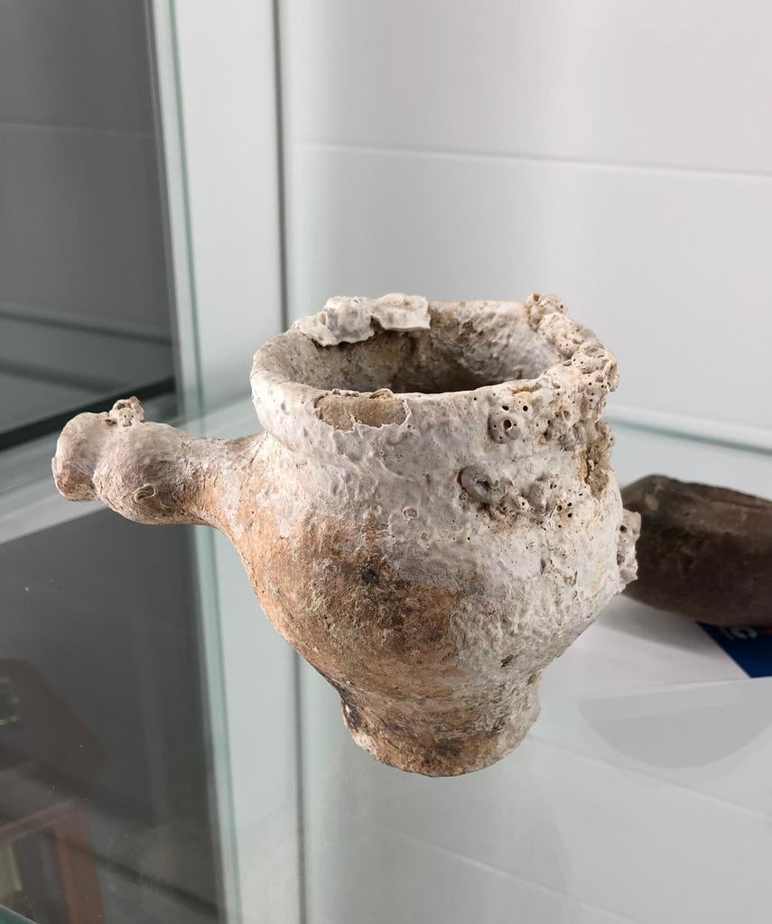 Zeer zeldzame Romeinse babyfles (8,5 x 9 x 12 cm), Verzenden