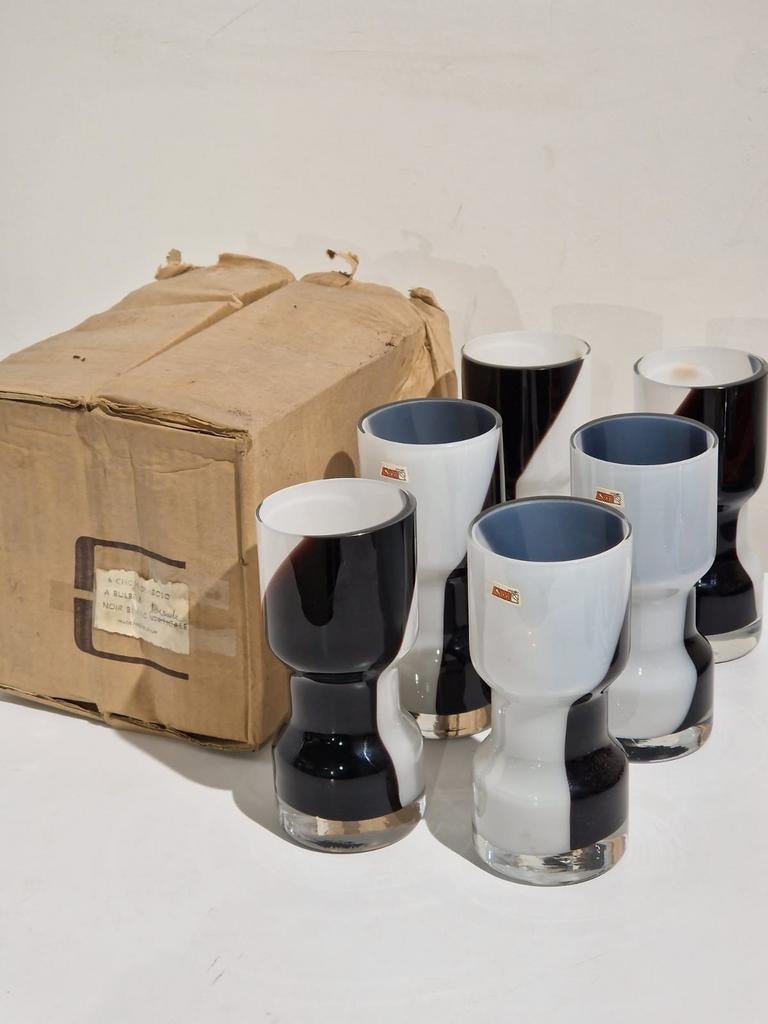 6 Boussu , cristallin,  verriere d'art belgie , design glas, Antiquités & Art, Antiquités | Verre & Cristal, Enlèvement ou Envoi