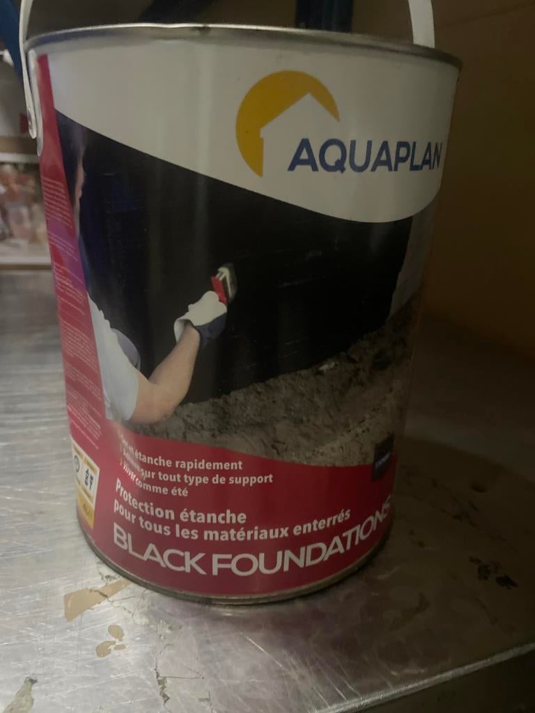 Enduit d’étanchéité Aquaplan Black Foundations – 4 L, Doe-het-zelf en Bouw, Ophalen of Verzenden, Zo goed als nieuw