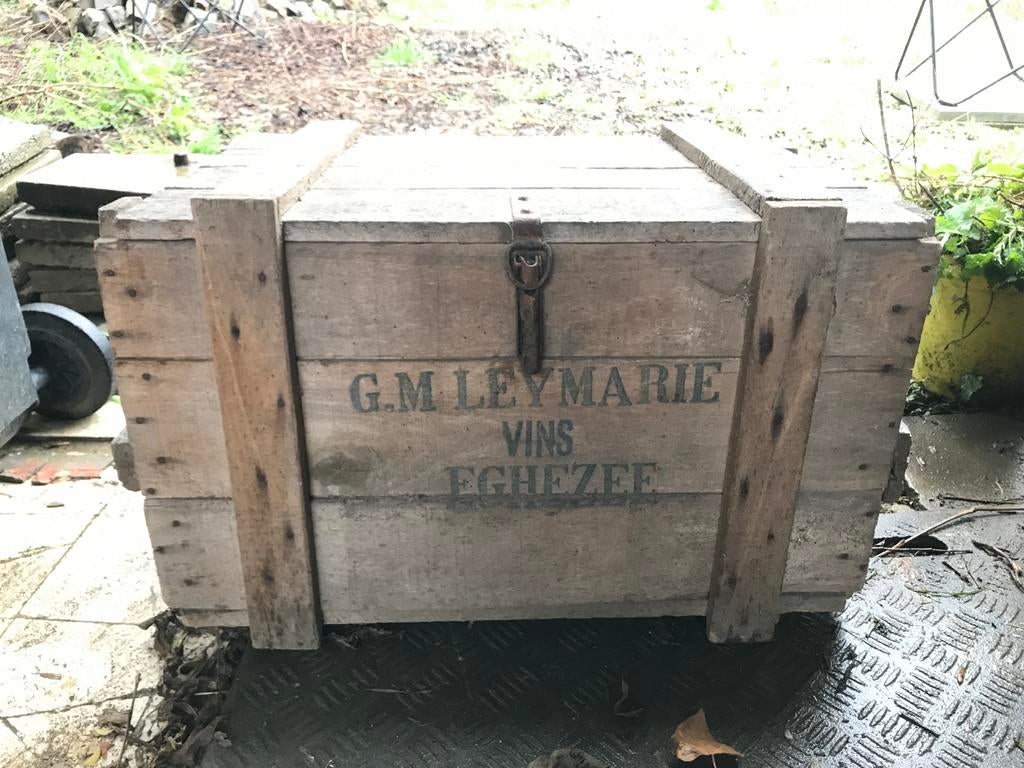 Oud houten wijnkrat, Ophalen, Gebruikt, 50 tot 100 cm, 50 tot 75 cm