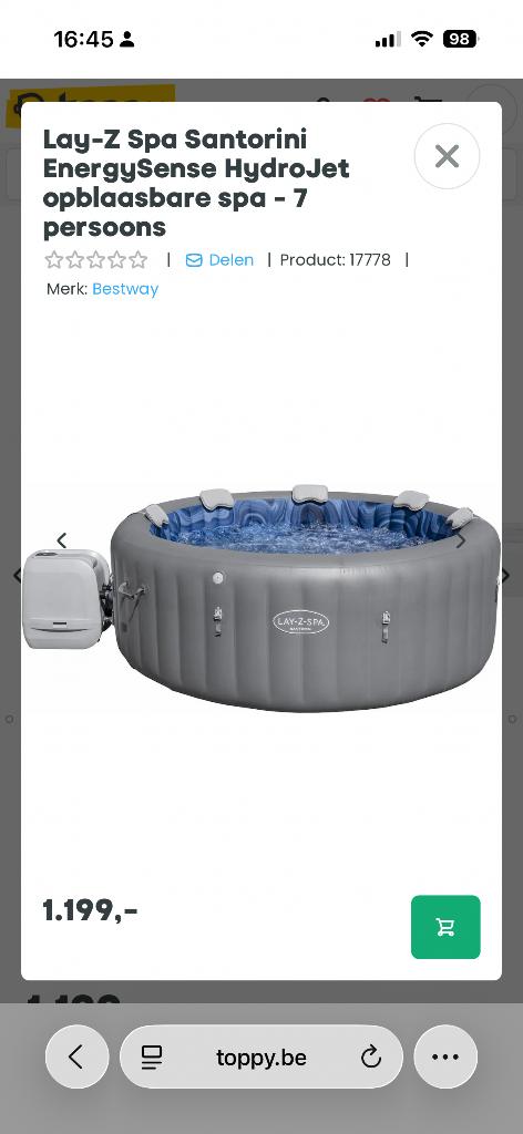 Lay-z spa santorini jacuzzi, Ophalen, Gebruikt, Filter, Opblaasbaar