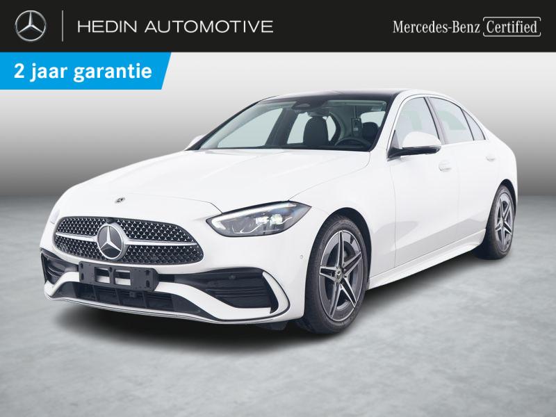 Mercedes-Benz C-klasse 180 Berline AMG Line | Panoramisch Da, Autos, Mercedes-Benz, 1800 kg, 4 portes, Entreprise, Noir