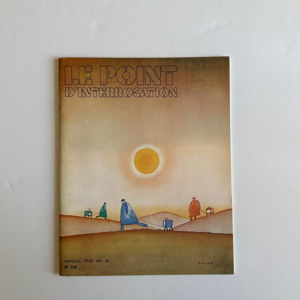 Folon : couverture revue « Le point d’interrogation » n100, Collections, Envoi, 1960 à 1980, Journal ou Magazine