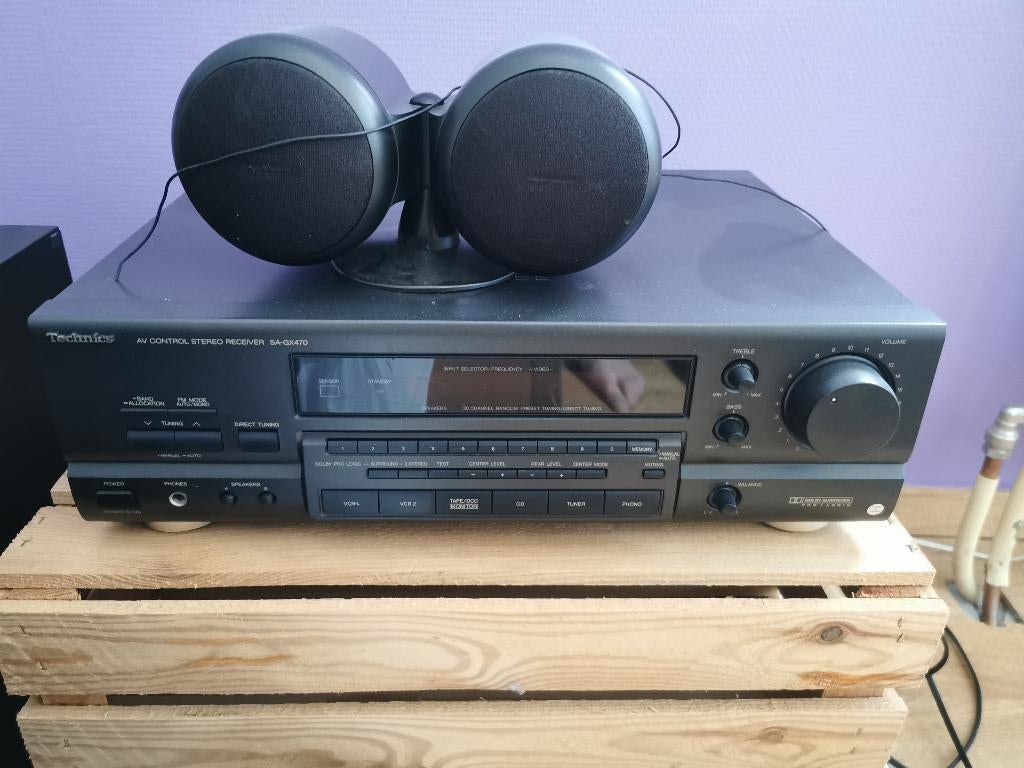 Technics SA-GX470 ampli hi-fi vintage Dolby Pro Logic 5.1, Enlèvement, Utilisé, Haut-parleurs, Autres marques