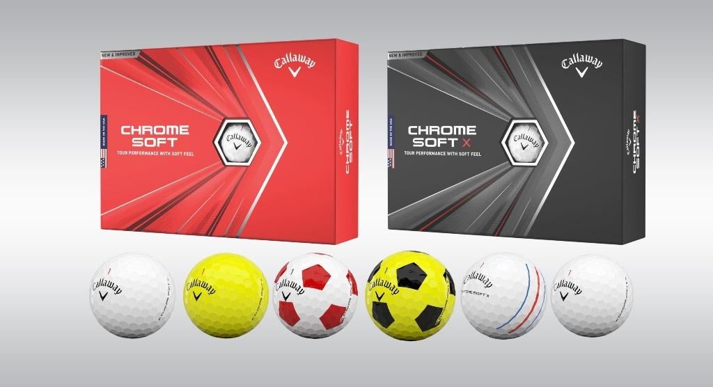 70 Chrome Soft en ERC soft golfballen, Ophalen of Verzenden, Gebruikt, Bal(len), Callaway