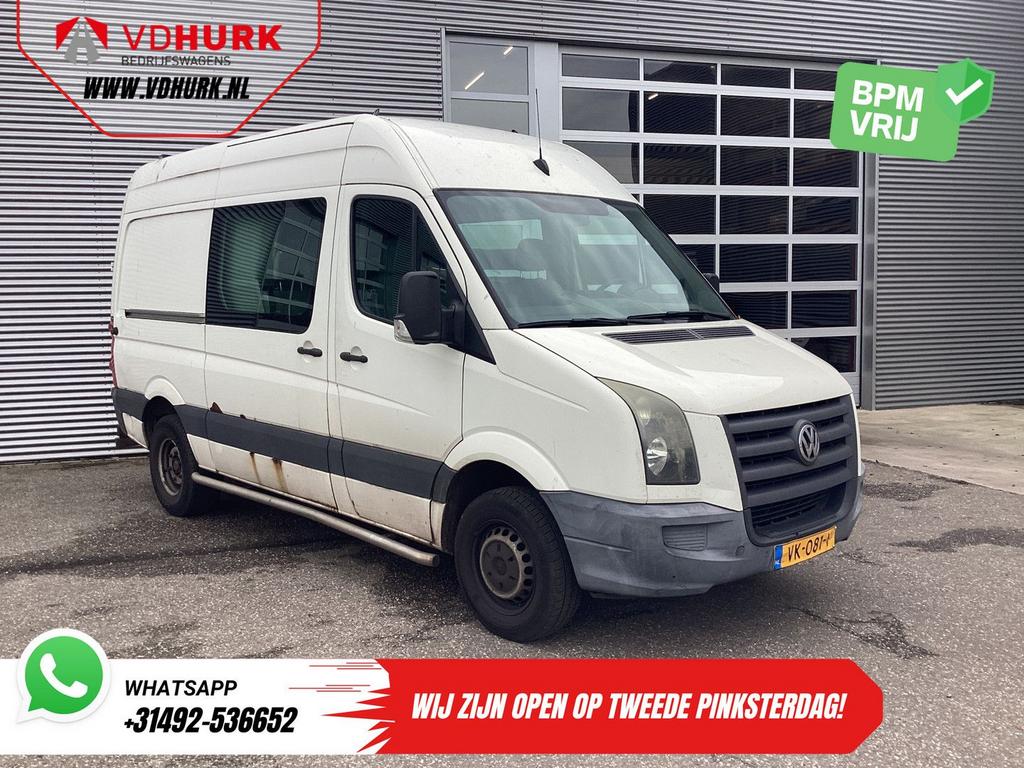 Volkswagen Crafter 50 2.5 TDI Aut. L2H2 DC Dubbel Cabine EXP, Automaat, Wit, Diesel, Te koop