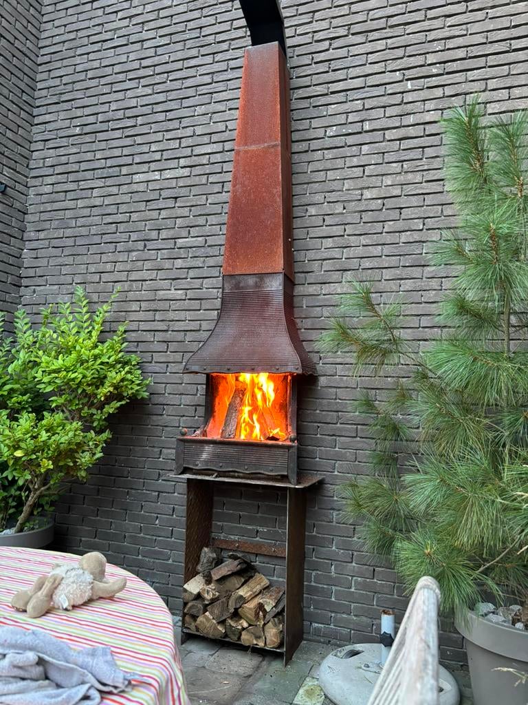 Tuinhaard met sokkel, Tuin en Terras, Ophalen