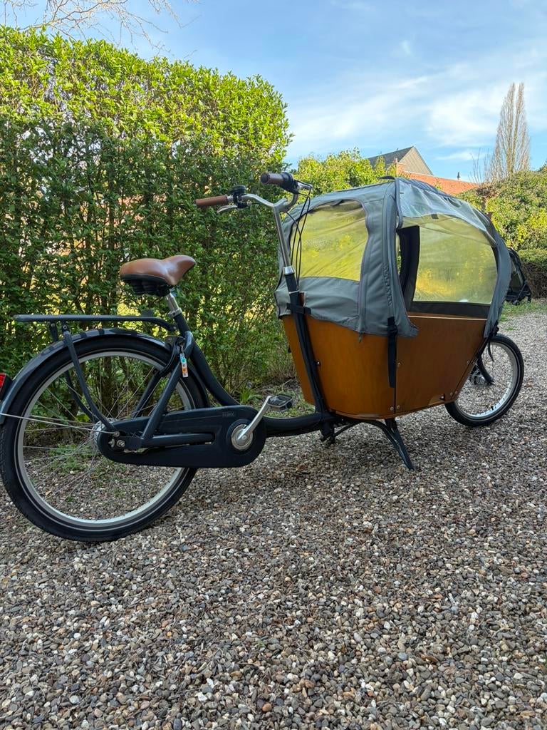 Bakfiets Babboe City, Gebruikt, Huif, 2 kinderen, Ophalen
