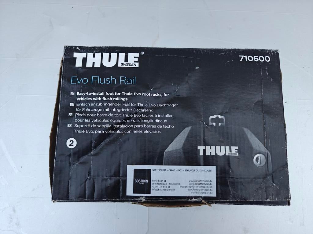 4 pieds de fixation THULE Evo Flush Rail 710600, Autos : Divers, Haut-parleurs voiture, Enlèvement ou Envoi