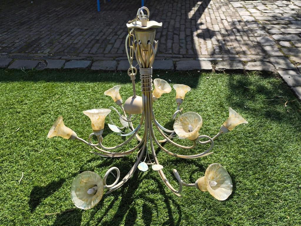 Luster glas, Huis en Inrichting, Lampen | Kroonluchters, Ophalen, Glas