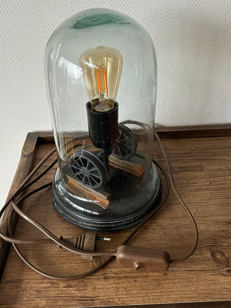 Lampe industrielle artisanale, pièce unique!, Huis en Inrichting, Lampen | Tafellampen, Ophalen, Zo goed als nieuw