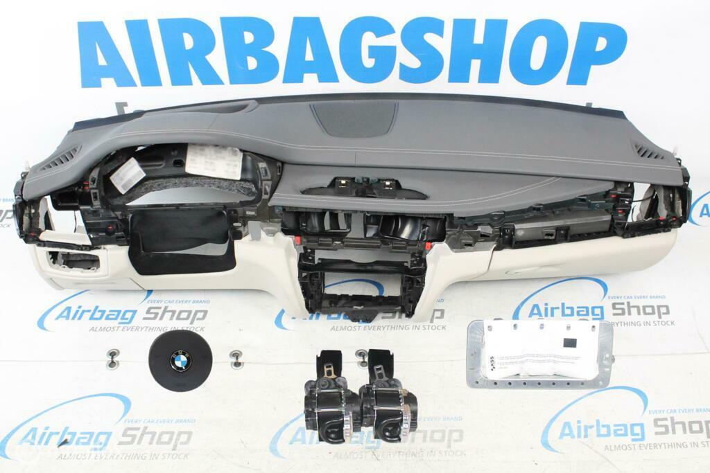 Airbag kit Tableau de bord M gris/blanc cuir HUD BMW X5 F15, Enlèvement ou Envoi, Utilisé