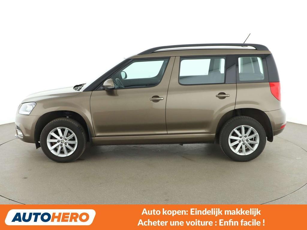Skoda Yeti 1.4 TSI Active (bj 2015, automaat), Stof, Gebruikt, Zwart, Bruin