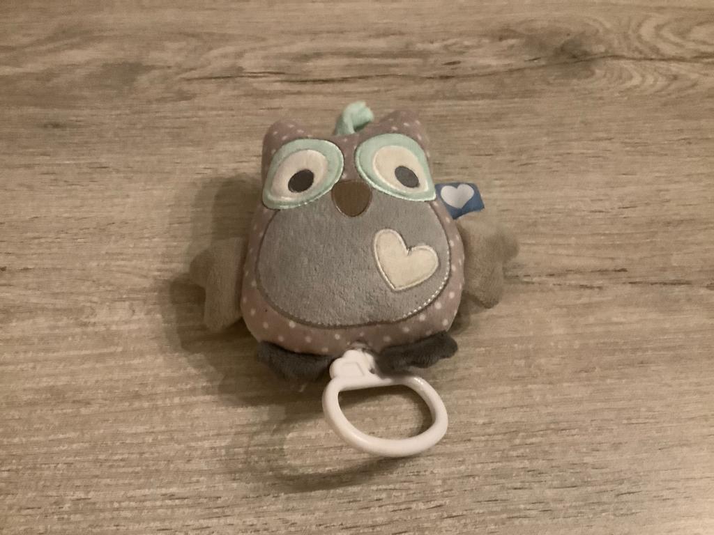 Baby Tiamo uil muziekmobiel (14 cm), Kinderen en Baby's, Ophalen of Verzenden, Gebruikt, Mobiel, Met geluid
