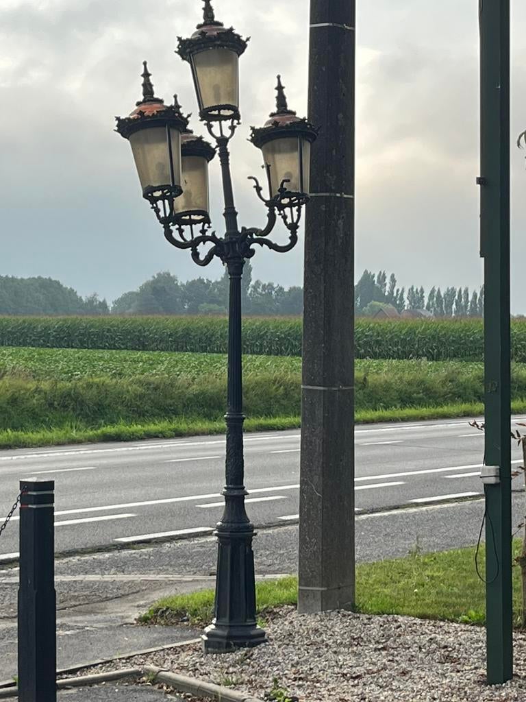 Antieke lantaarn/ rode lichten, Tuin en Terras, Ophalen, Zo goed als nieuw