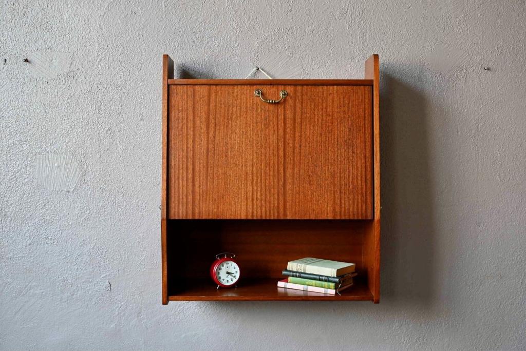 Vintage retro wandsecretaris uit de jaren 60, Huis en Inrichting, Bureaus, Gebruikt, Ophalen