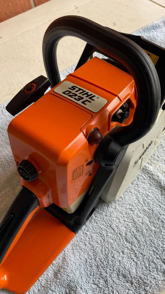 Stihl 023c kettingzaag, Tuin en Terras, Ophalen, Zo goed als nieuw