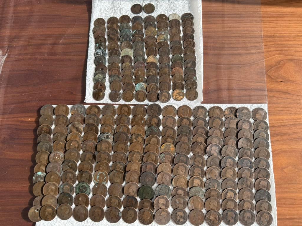 263 munten Napoleon III : 1854 , 1855 , 1861 , 1862…, Ophalen, Frankrijk, Setje