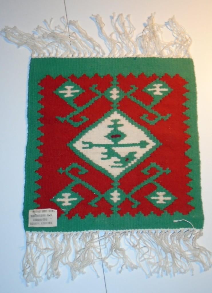 KELIM GROEN ROOD KLEEDJE 30x30 cm NIEUW, Maison & Meubles, Ameublement | Tapis & Moquettes, Neuf, Rouge, Enlèvement ou Envoi, Carré